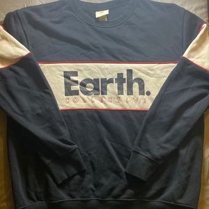 “Earth Collective” navy blue sweater, H&M